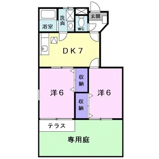 コスモスB【1階】の間取り