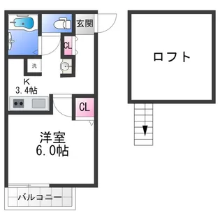 トレオット清水町【1階】の間取り