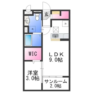 コンフォートA【1階】の間取り