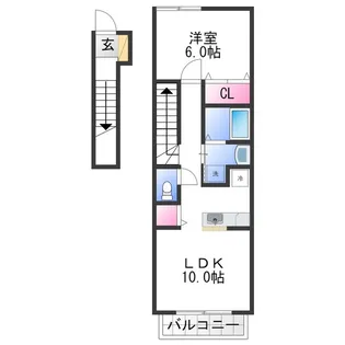 プラッツ くみのき【2階】の間取り