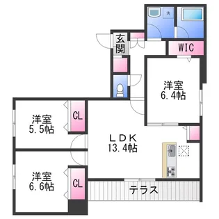 シャーメゾン リジエール ノース【1階】の間取り