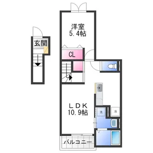 ベルメゾン・ウエスト【2階】の間取り