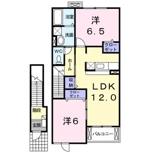 かのんⅠ【2階】の間取り