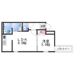 フジパレス高石千代田Ⅱ番館【3階】の間取り