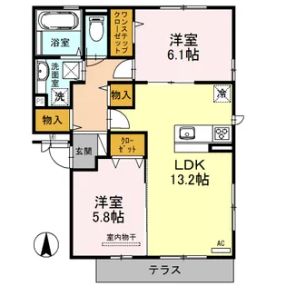 東山ヒルズⅢ【1階】の間取り