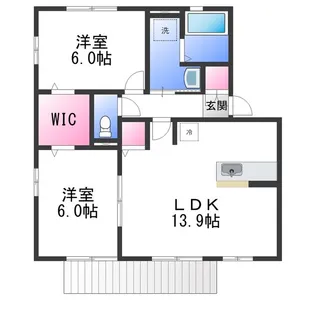 OLIVEN HAUS高辺【1階】の間取り