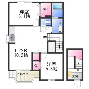 カーサ高尾【2階】の間取り