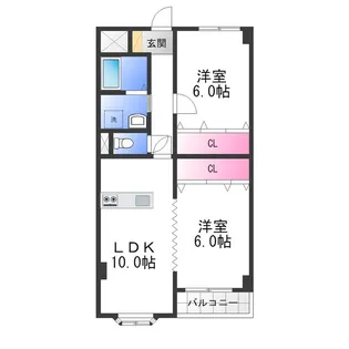 Etoneハイツ【3階】の間取り