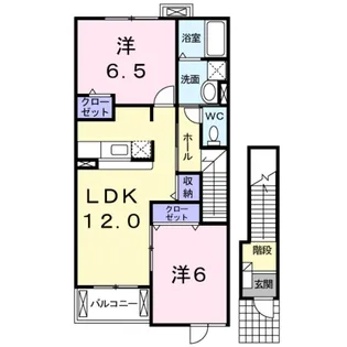 かのんⅠ【2階】の間取り