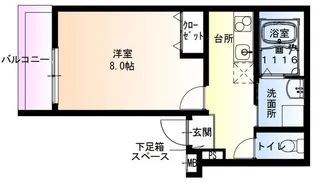 フジパレス浜寺諏訪森東Ⅱ番館【2階】の間取り