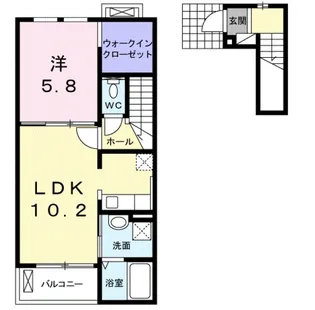ビサイド・アヴェニュー【2階】の間取り