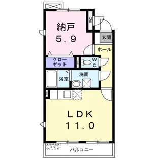 アミティエⅡ【1階】の間取り