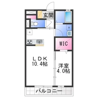 ディ イゾラ北野田【1階】の間取り