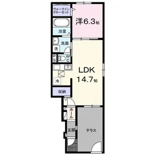 ハイ ランドⅢ【1階】の間取り