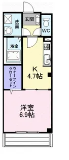 ソレアードスール【4階】の間取り