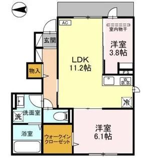 サンハイツ岡Ⅷ【1階】の間取り