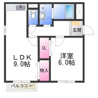 サンパティークメゾン【1階】の間取り