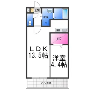 ジーメゾン石津町東アビテ【1階】の間取り