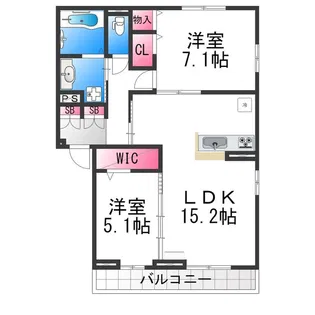 Avancee鳳 A棟【3階】の間取り