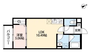 ラウレア浜寺【1階】の間取り