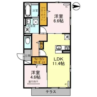 Porte bonheur【1階】の間取り