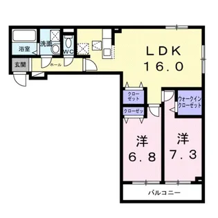 ラ・ストラーダ・シィ・アプレⅡ【1階】の間取り