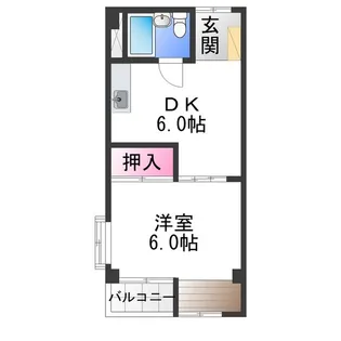 ニューハイツ松川【2階】の間取り