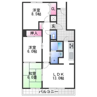 リベラス21【3階】の間取り