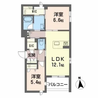 SouthMaisonさくら【1階】の間取り