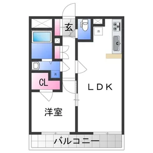 レオパレス大野芝Ⅱ【3階】の間取り