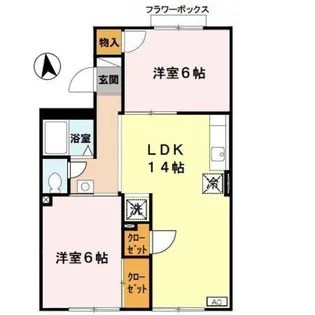 トリバン深井【1階】の間取り