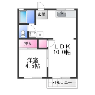 阪口ハイツ【2階】の間取り