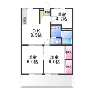 エステートピア桐【1階】の間取り