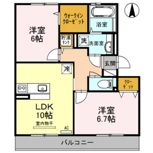 ソシアレーブ【2階】の間取り