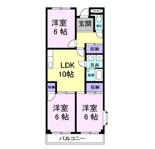 3LDKの間取り画像