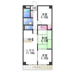 ウエストコート【3階】の間取り