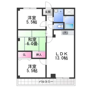 シャングリラ深井【2階】の間取り