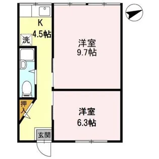 2Kの間取り画像