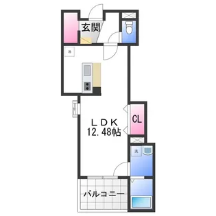 1Rの間取り画像