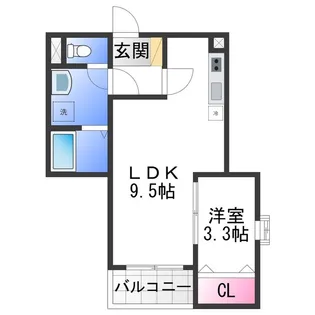 F+style狭山・池尻中2号館【3階】の間取り