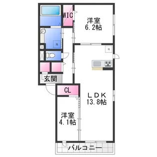 ラ・メゾン・プラム【2階】の間取り