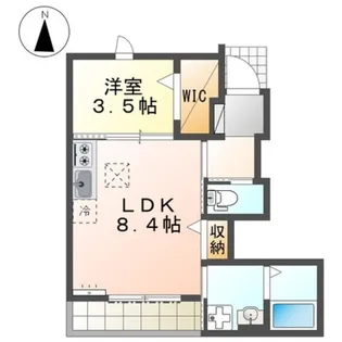 メゾン ド リュンヌ【1階】の間取り
