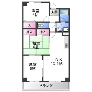 グレイスコート深井【3階】の間取り