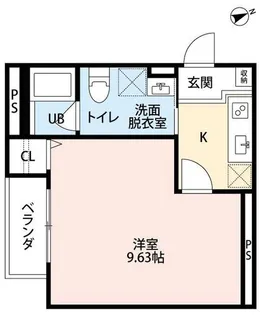 1Kの間取り画像