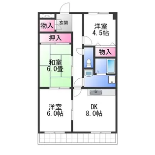 ロイヤルスクエアあむⅠ【4階】の間取り