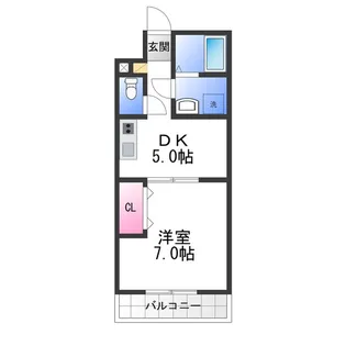 1DKの間取り画像
