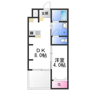 エヌエムキャトフヴァントゥレーズノース【3階】の間取り