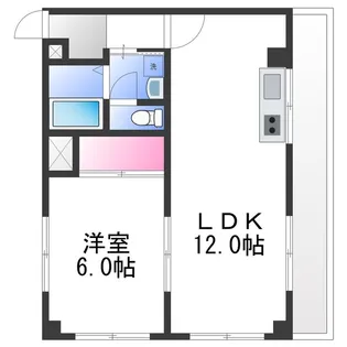 1LDKの間取り画像