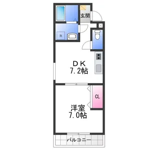 Feliz高石千代田【2階】の間取り