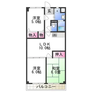 702泉ヶ丘【3階】の間取り